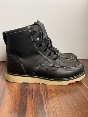 Brunt Boots Marin Soft Toe Waterproof Black Work Boots Men’s 11.5